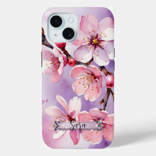 15 Funda para iPhone / iPad de flores de cerezo rosad