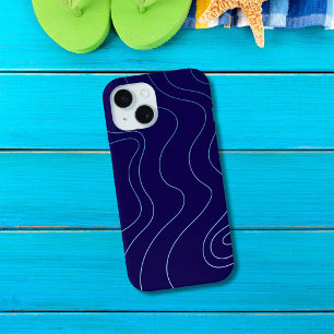 15 Funda para iPhone / iPad de olas azul claro y azul