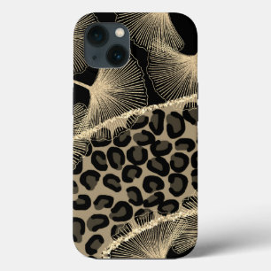 13 Funda para iPhone / iPad negra con dorado