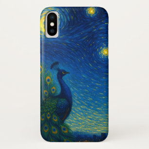 X Funda para iPhone / iPad Noche estrellada con pavo