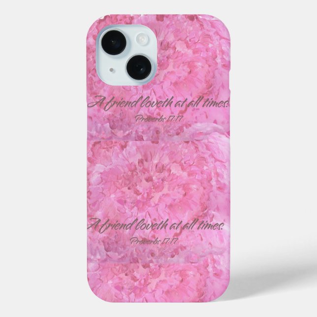 Funda De Case-Mate Para iPhone Funda para iPhone / iPad - Peonía Rosa - Un amigo  (Reverso )