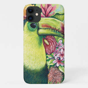 11 Funda para IPhone / IPad Toucan Floral Tropical Co