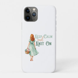 11 Pro Funda para iPhone Keep Calm & Knit On 