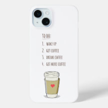 Funda para iPhone Lista de Café por Hacer Adorable