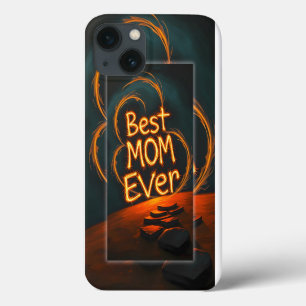 13 Funda para iPhone Luces Brillantes Mejor Mamá del