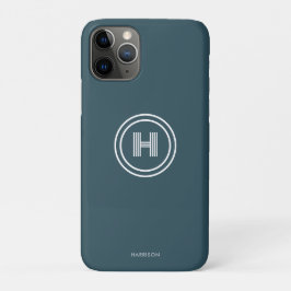 11 Pro Funda para iPhone | Monograma Simple Moderno