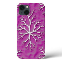 Funda para iPhone morada orgánica con textura artí
