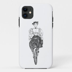 11 Funda para iPhone Mujer en Bicicleta Gibson Girl