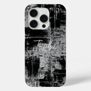 15 Pro Funda para iPhone negra con mezcla de estilo desga