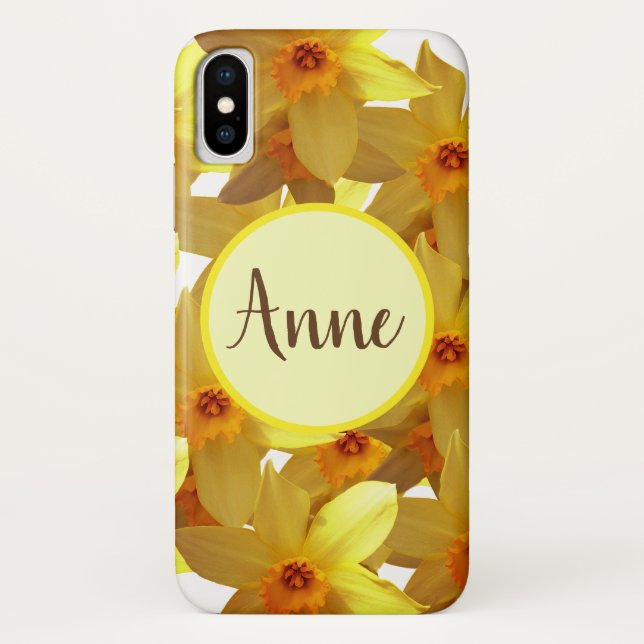 Funda De Case-Mate Para iPhone Funda para iPhone personalizada Narcisos en flor (Reverso)