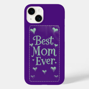 14 De Case-Mate Funda para iPhone Purple Hearts Best Mom Ever
