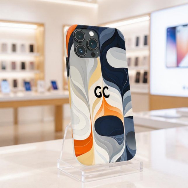 Funda De Case-Mate Para iPhone Funda para IPhone Retro Naranja Negro y Gris (Subido por el creador)