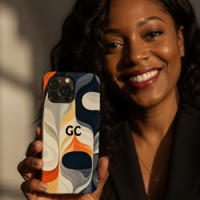 Funda De Case-Mate Para iPhone Funda para IPhone Retro Naranja Negro y Gris (Subido por el creador)