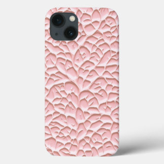 13 Funda para iPhone rosa brillante con relieve textu