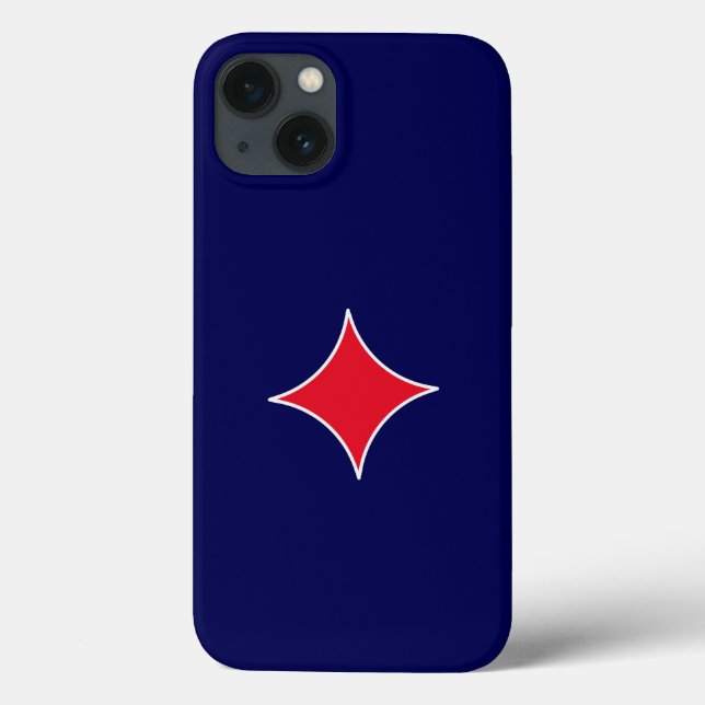 Funda De Case-Mate Para iPhone Funda para iPhone Royal Blue Red Starburst (Reverso)
