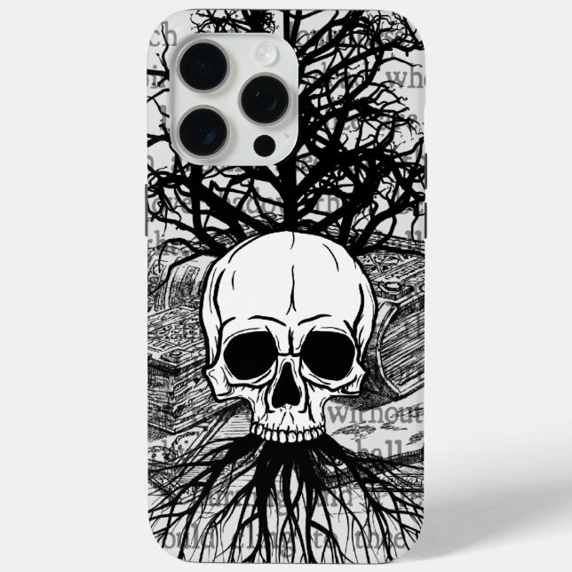 Funda De Case-Mate Para iPhone Funda para iPhone Skull & Books Case-Mate (Reverso )