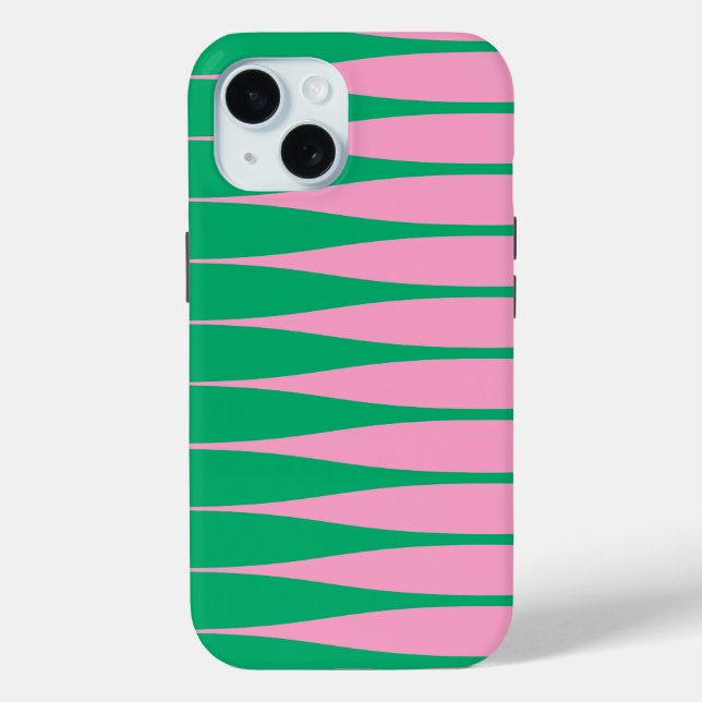 Funda De Case-Mate Para iPhone Funda para iPhone Striation Rosa y Verde (Reverso )