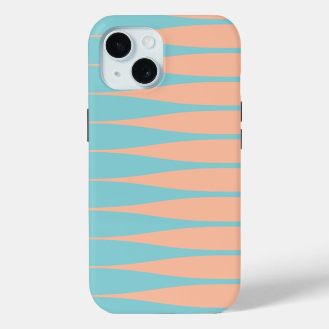 Funda De Case-Mate Para iPhone Funda para iPhone Striation Soft Aqua y Melocotón (Reverso )