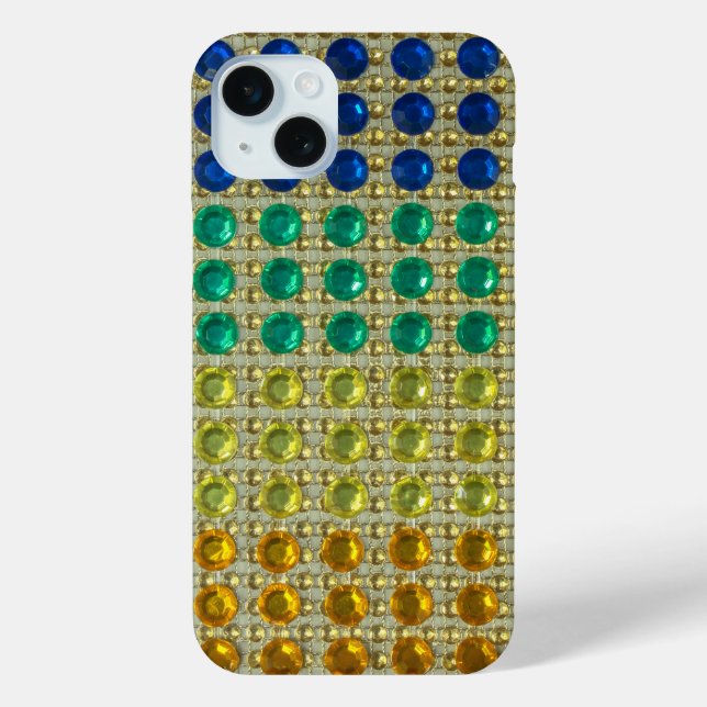 Funda De Case-Mate Para iPhone Funda para iPhone verde amarillo azul con purpurin (Reverso )