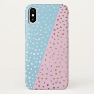 Funda para iPhone X con patrón de puntos de bronce