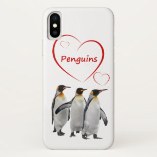 Funda para iPhone X Love Penguins (Elige tu color)