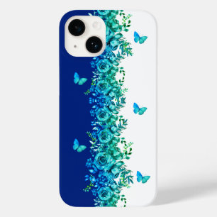 iPhone 14 De Case-Mate Funda para teléfono Blue Petal Symphony