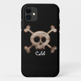 Funda para teléfono con calavera y huesos cruzados
