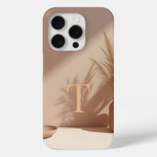 iPhone 15 Pro Funda para teléfono con letra T minimalista – Abst