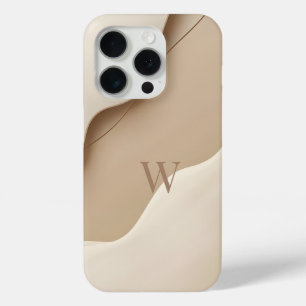 iPhone 15 Pro Funda para teléfono con letra W minimalista – Mono