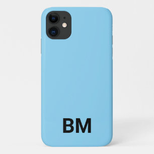 iPhone 11 Funda para teléfono con monograma de iniciales en
