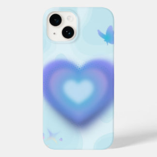 iPhone 14 De Case-Mate 🦋 Funda para teléfono corazón Blue Dream