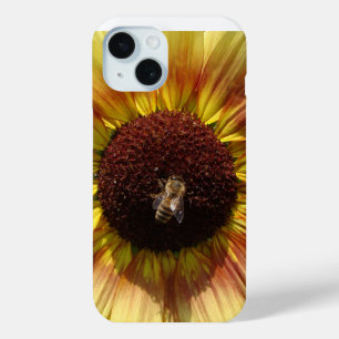 iPhone 15 Funda para teléfono de abeja en girasol