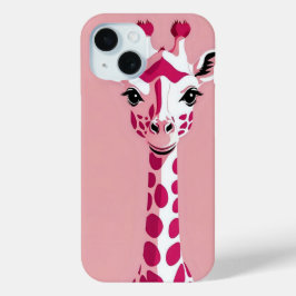 iPhone 15 Funda para teléfono de arte animal minimalista