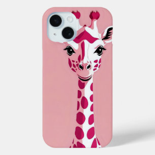 iPhone 15 Funda para teléfono de arte animal minimalista
