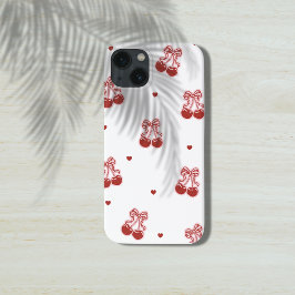 iPhone 13 Funda para teléfono de cereza minimalista para iPh