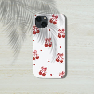 iPhone 13 Funda para teléfono de cereza minimalista para iPh