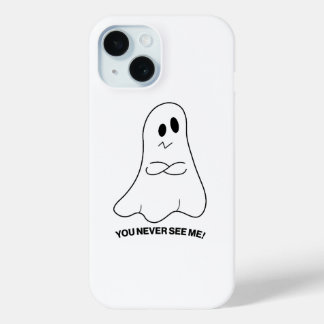 iPhone 15 Funda para teléfono de fantasma sarcástico – Nunca