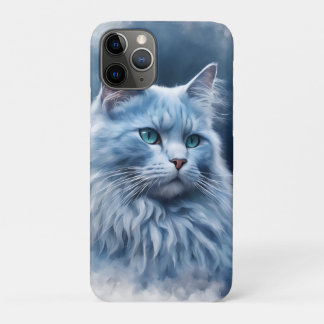 iPhone 11 Pro Funda para Teléfono de Gato Blanco Elegante Ojos A