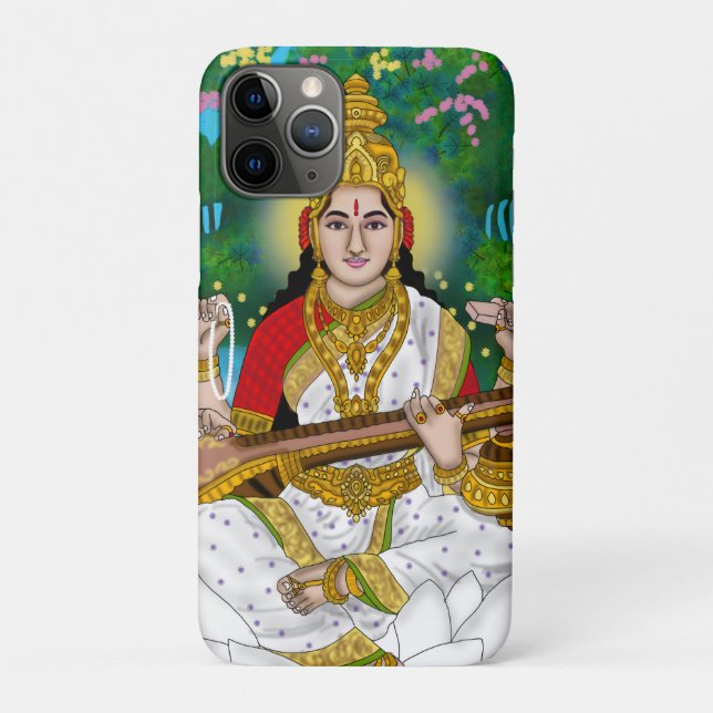 Funda De Case-Mate Para iPhone Funda para teléfono de la diosa Saraswati (Reverso)