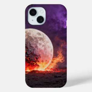 iPhone 15 Funda para teléfono de Luna de Lava