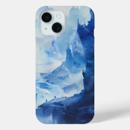 iPhone 15 Funda para teléfono de majestuosas cumbres heladas