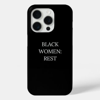 iPhone 15 Pro Funda para teléfono de Mujeres Negras Descansan