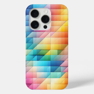 iPhone 15 Pro Funda para teléfono de prisma geométrico moderno C