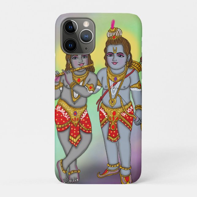 Funda De Case-Mate Para iPhone Funda para teléfono de Ram y Krishna (Reverso)