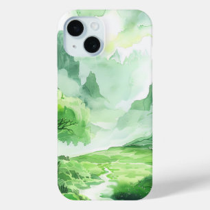 iPhone 15 Funda para teléfono del Valle Verde Encantado