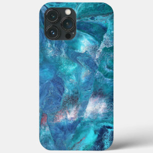 iPhone 13 Pro Max Funda para teléfono Galaxy 3 Soft Blue Abstracta