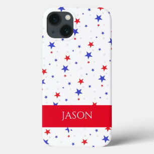 13 Funda para teléfono iPhone con estrellas patriótic