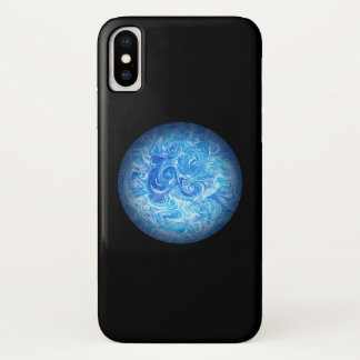 Funda para teléfono iPhone X Calm Tide Fluid Art