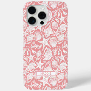 iPhone 15 Pro Max Funda personalizada de conchas de coral para iPhon