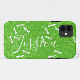 Para iPhone 11 Funda personalizada Glitter y libélulas Case-Mate 